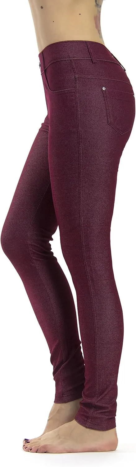 Prolific Health Women's Jean Look Jeggings Tights Slimming Many Colors Spandex Leggings Pants Capri S-XXXL
