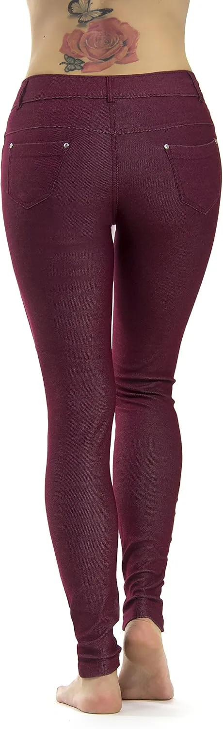 Prolific Health Women's Jean Look Jeggings Tights Slimming Many Colors Spandex Leggings Pants Capri S-XXXL