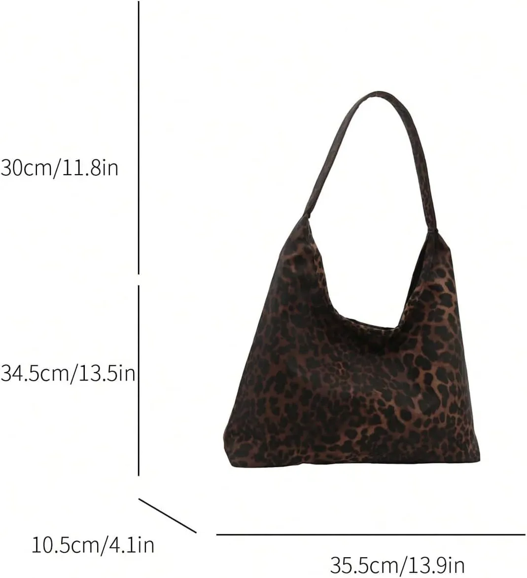 QWINEE Women's Large Capacity Open Top Shoulder Bag Faux Leather Retro Vintage Hobo Handbag