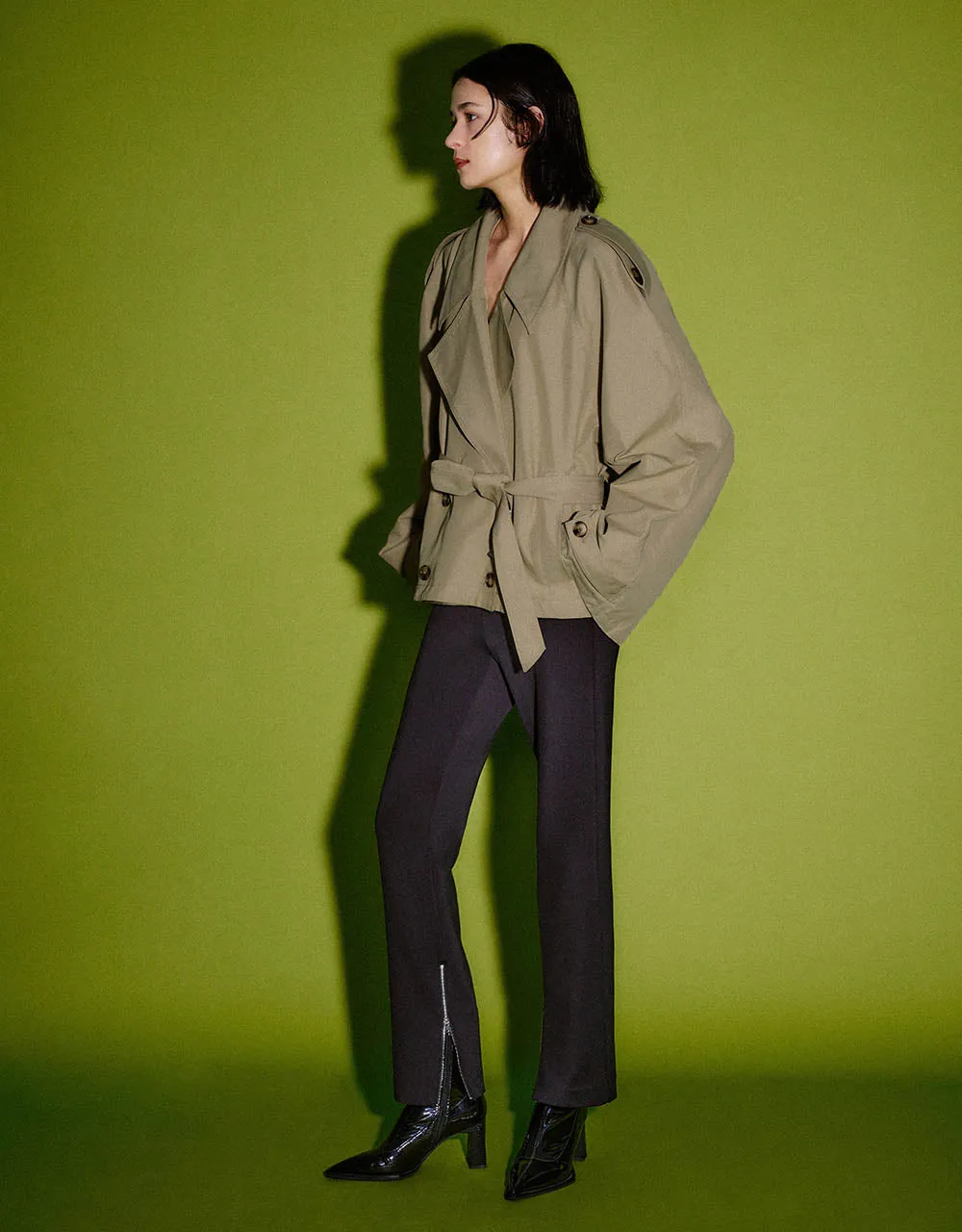 Raglan Sleeve Skater Trench Coat