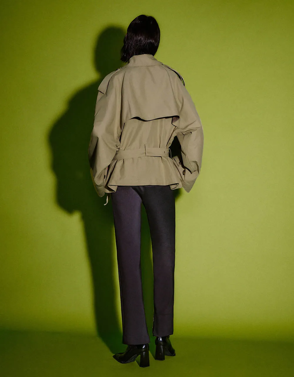 Raglan Sleeve Skater Trench Coat