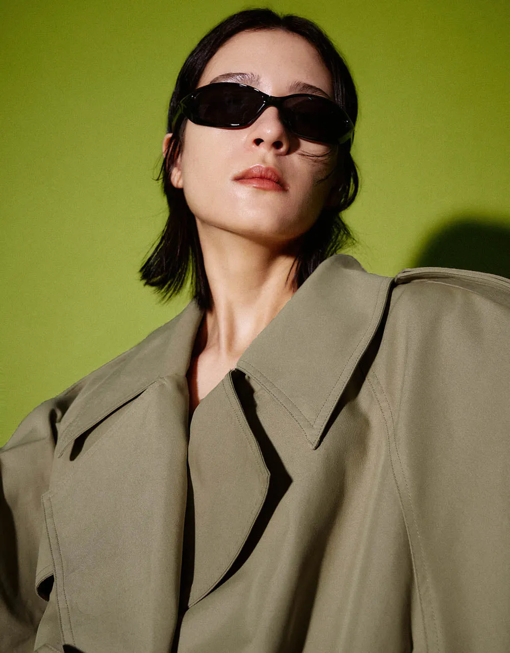Raglan Sleeve Skater Trench Coat