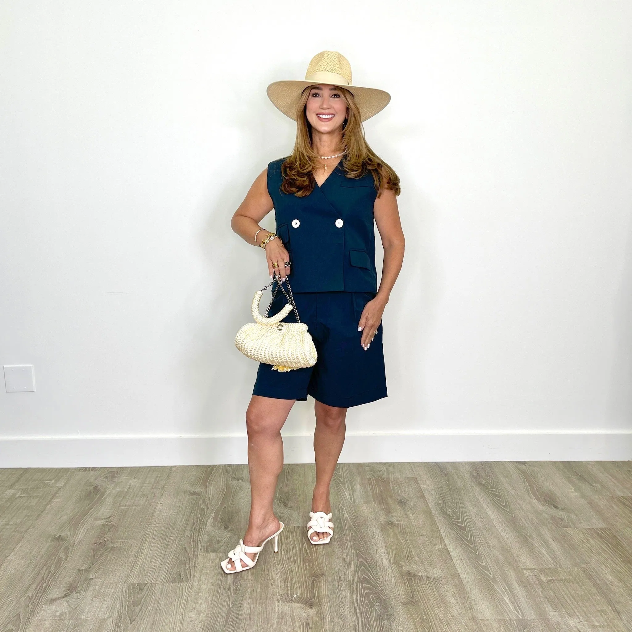 Rapallo Blu Notte Linen Blend Shorts