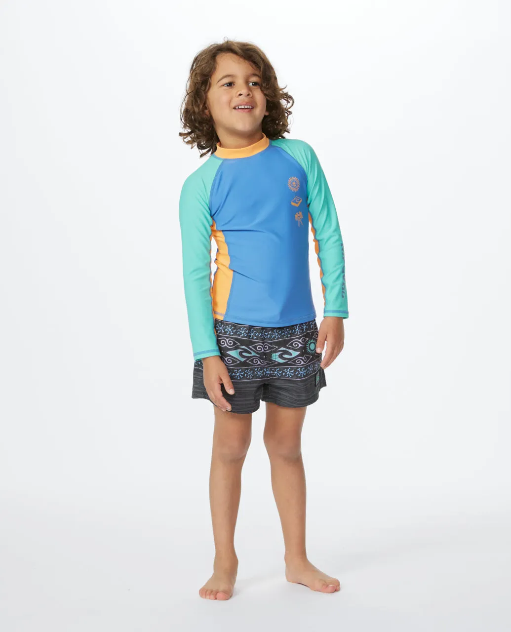 Rip Curl Kids Mystic Waves Long Sleeve Rash Vest