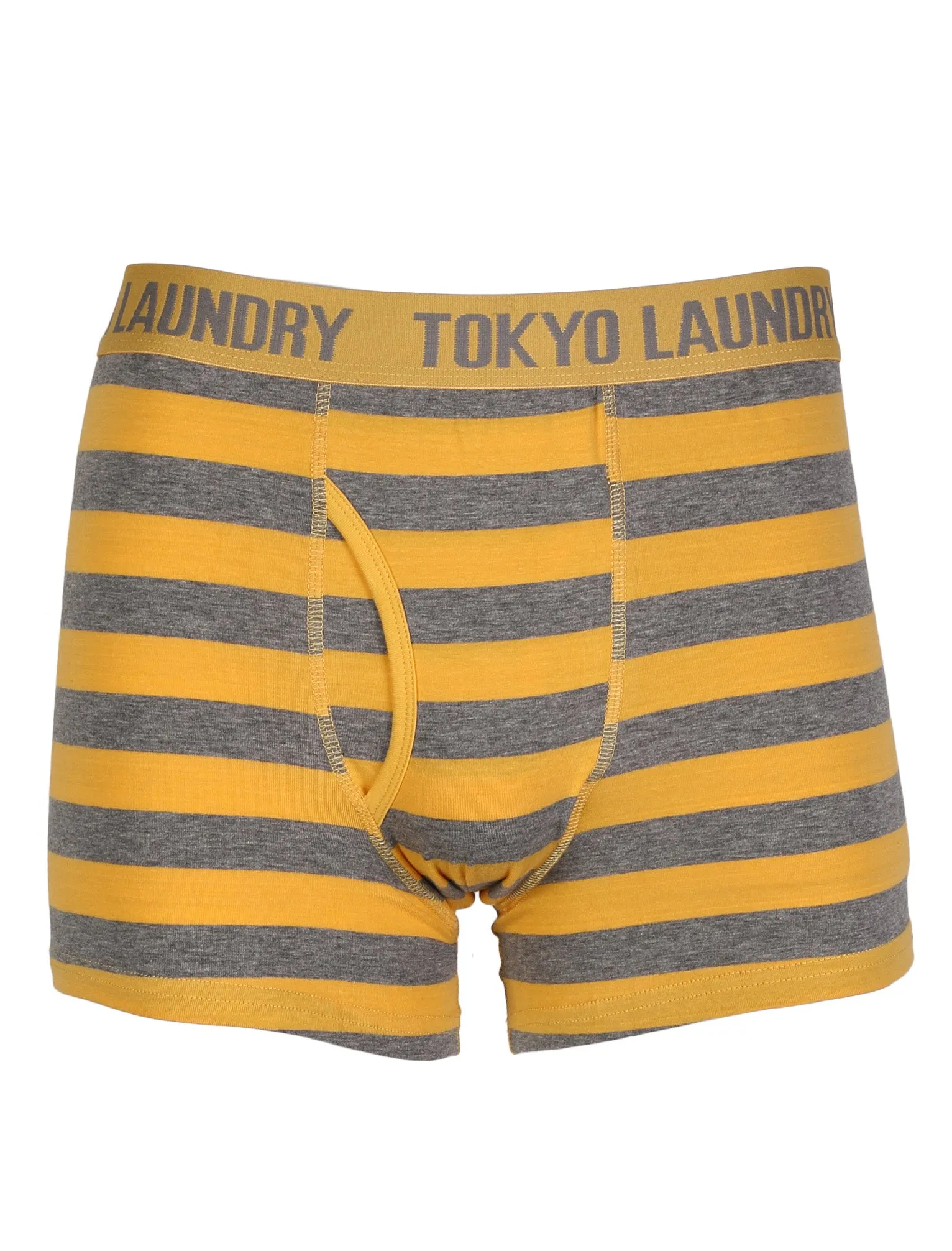 Roman ( 2 Pack) Boxer Shorts Set in Mid Grey Marl / Yolk Yellow - Tokyo Laundry
