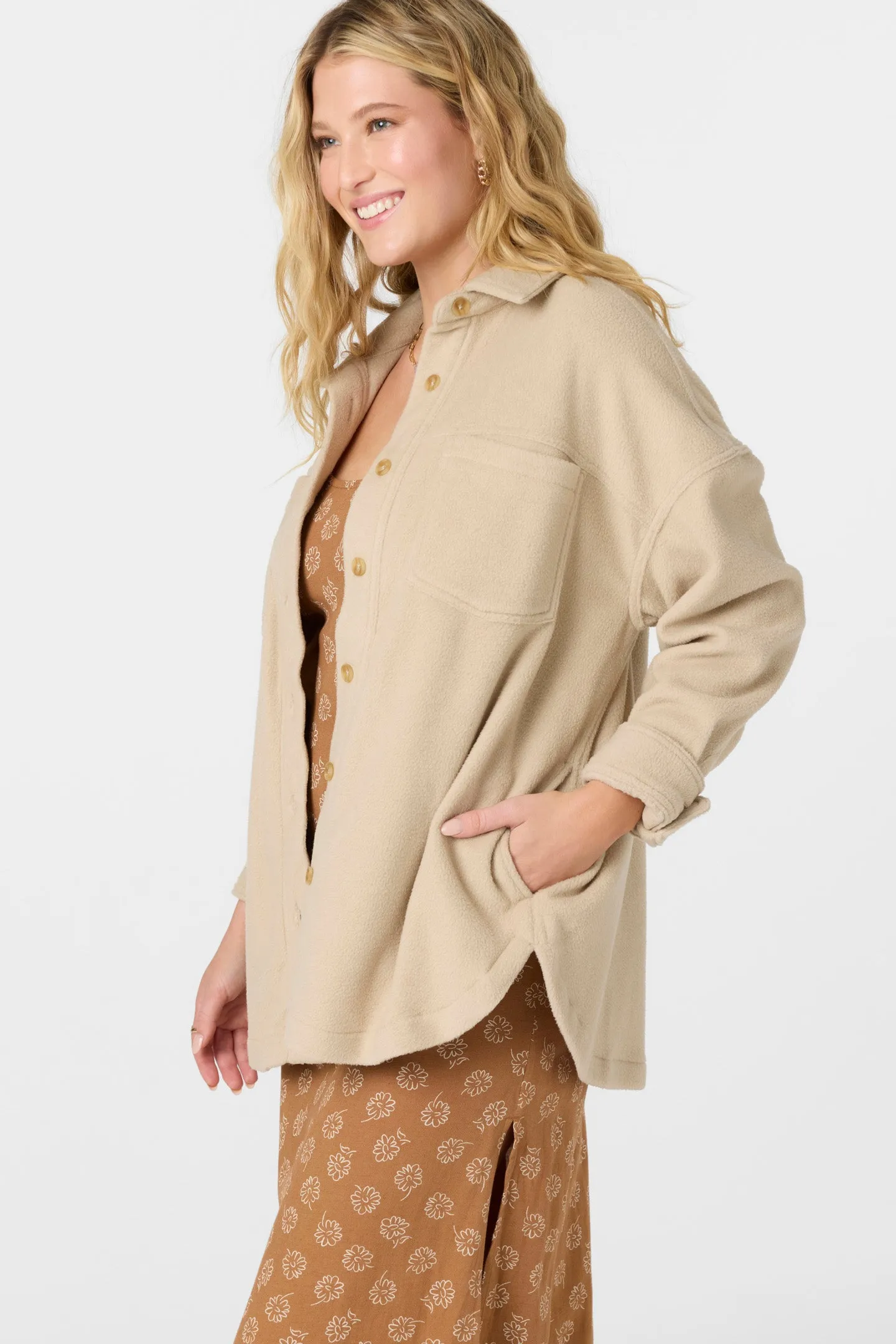 RUNE SOLID SUPERFLEECE OVERSIZED FIT SHACKET