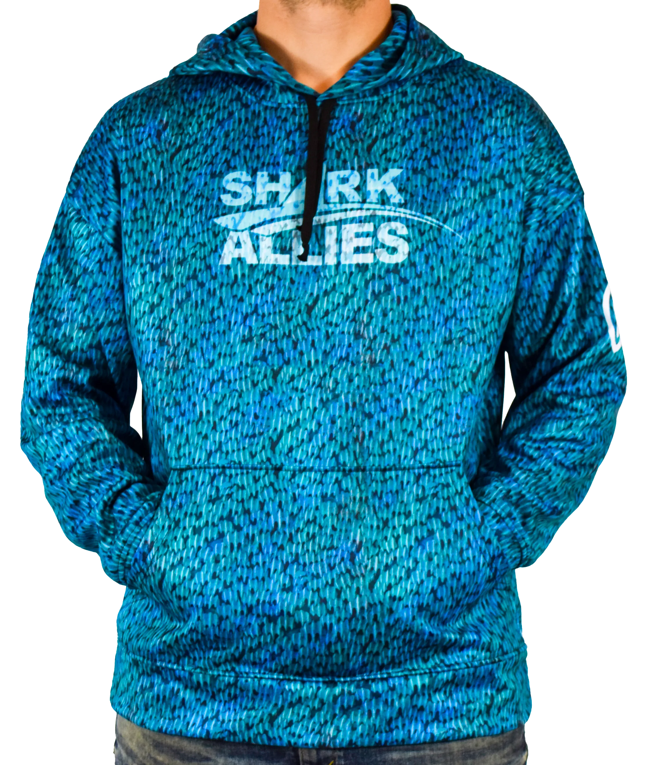 Shark Allies Shark Skin Pullover Hoodie by Leeward Look