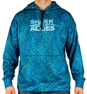 Shark Allies Shark Skin Pullover Hoodie by Leeward Look