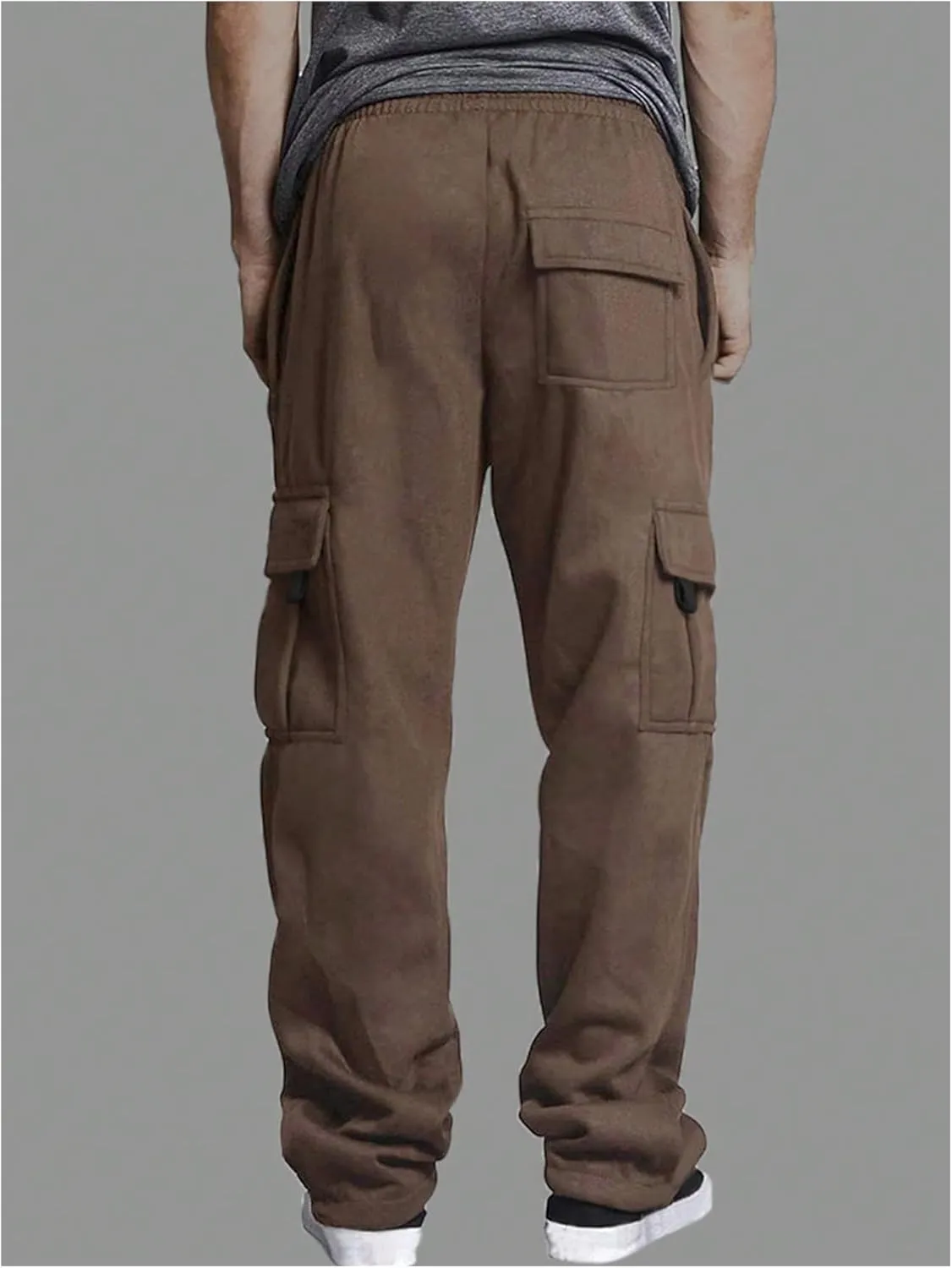 SOLY HUX Men's Sweatpants Drawstring Waist Flap Pocket Baggy Long Pants