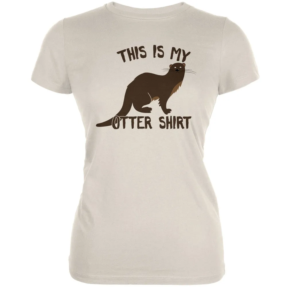 This Is My Otter Shirt Bright Yellow Juniors Soft T-Shirt