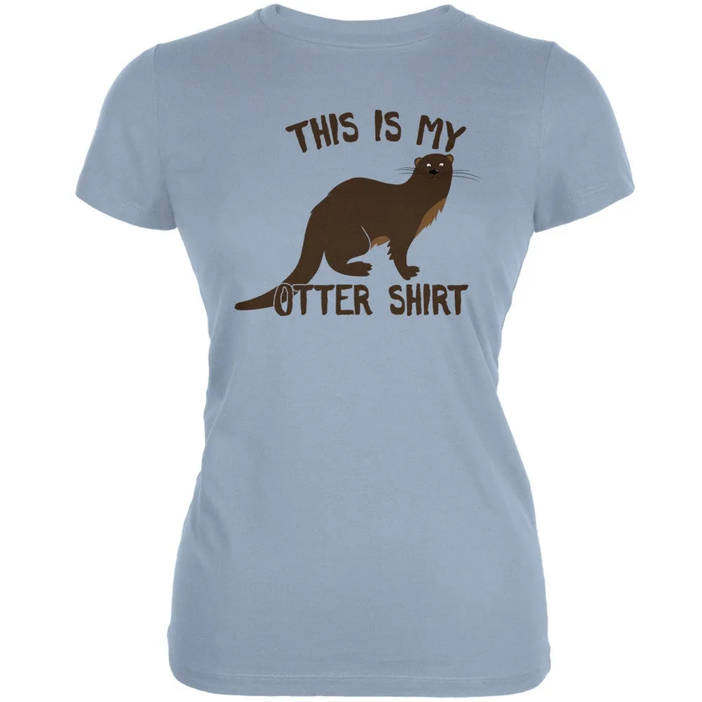 This Is My Otter Shirt Bright Yellow Juniors Soft T-Shirt