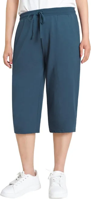 Weintee Women's 15" Capri Long Shorts with Pockets Below The Knee
