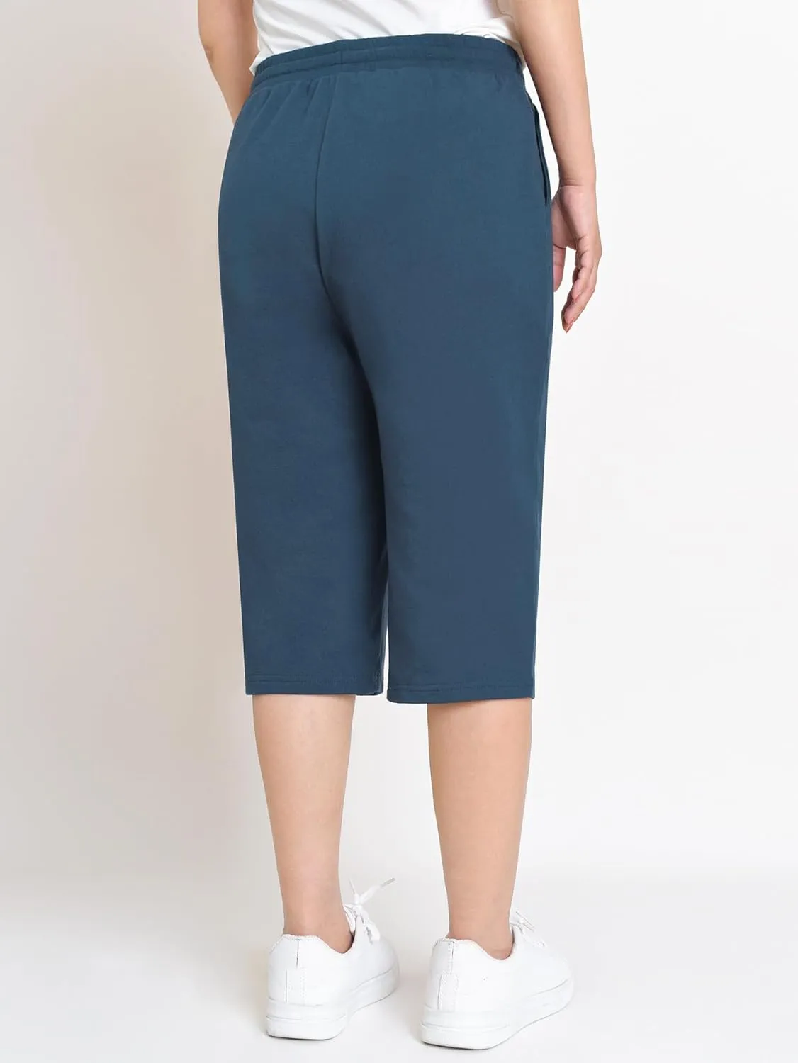 Weintee Women's 15" Capri Long Shorts with Pockets Below The Knee