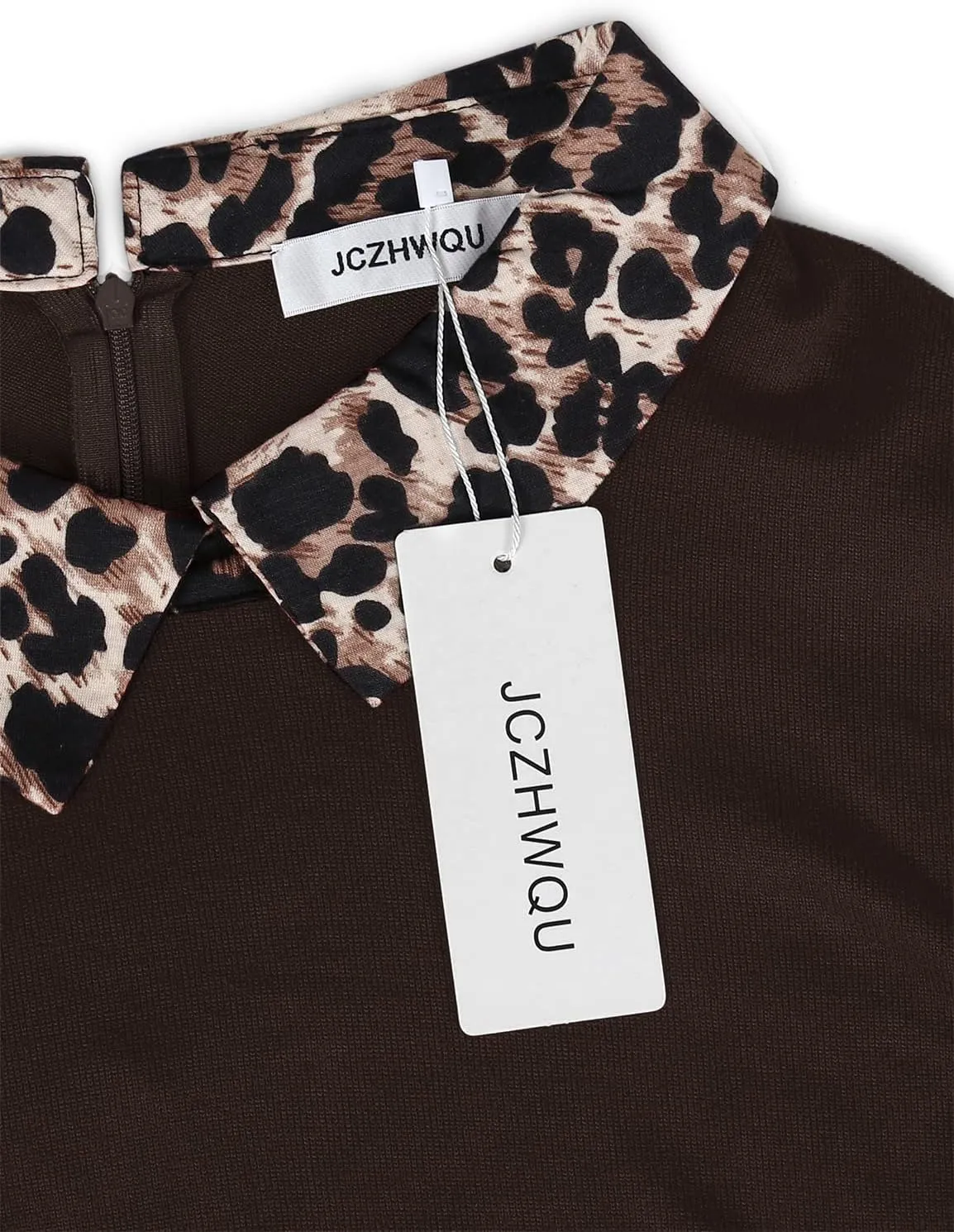 Women's Classy Lapel Collar Long Sleeve Curved Hem Tunic Sweatshirt
