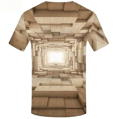 Wood T-shirt Men Gray T shirts Funny Dizziness Tshirts Cool Vortex T-shirts 3d Harajuku Tshirts Novelty Short Sleeve Hip hop