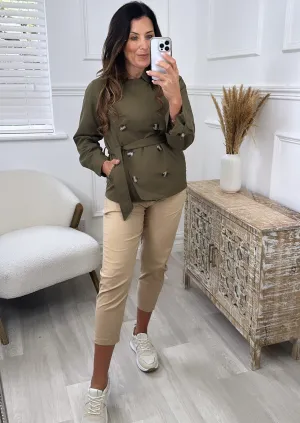 Zoa Capers Short Trench Coat